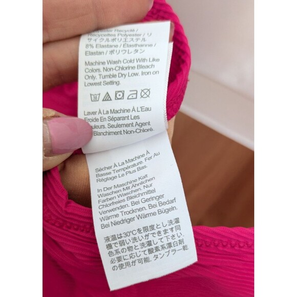 J. Crew Active Ribbed Long Sleeve One Piece Swimsuit Rash Guard Pink SZ 3X/24 - Picture 7 of 16